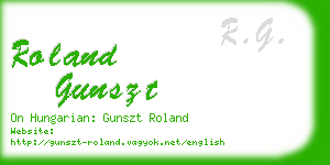 roland gunszt business card